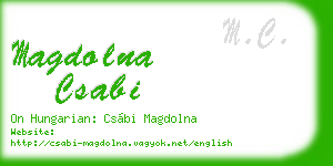 magdolna csabi business card