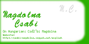 magdolna csabi business card